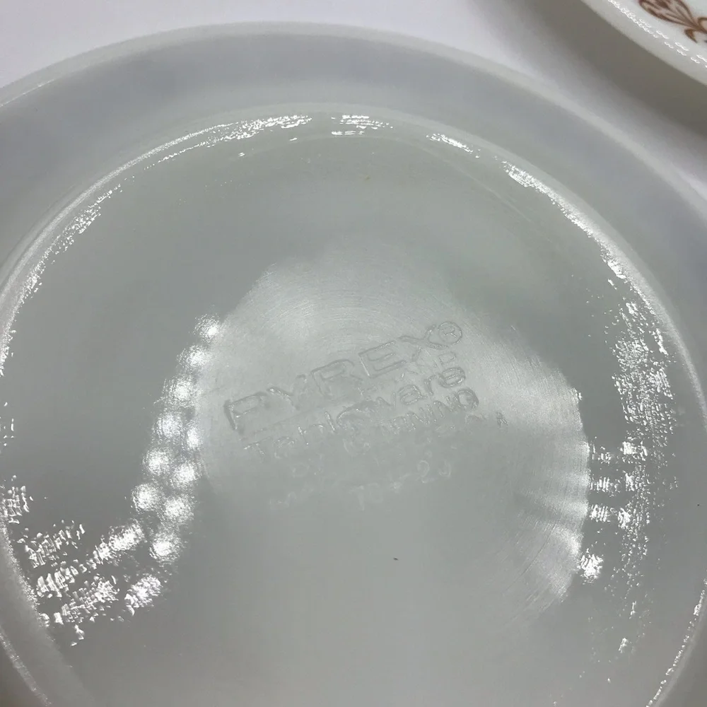 Pyrex copper filigree bread and butter plate x 3